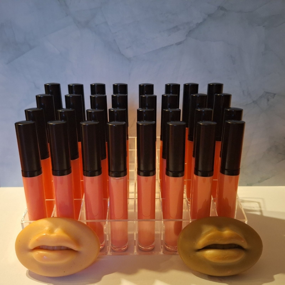 Pink strawberry lip gloss